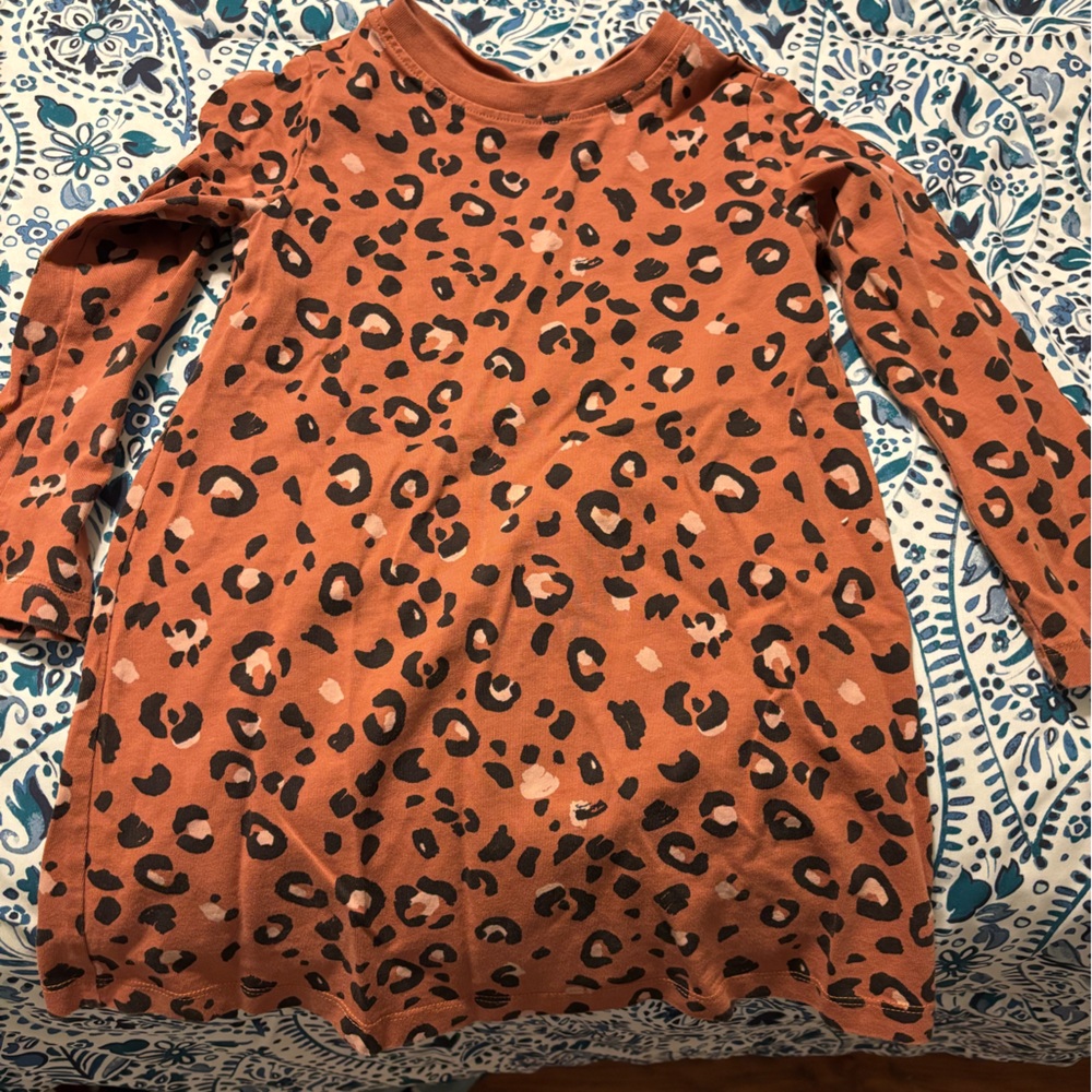 Hanna Andersson Orange Leopard Print Dress
